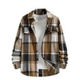 thumbnail image 1 of Mens Shirts Under $10 Mens Flannel Shirts Long Sleeve Button Down Casual Work Plaid Shirt Cozy Regular Fit Lightweight Jacket with Pocket, 1 of 8