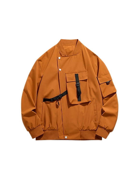 Mens Shirts Under $10 Mens Japanese Cargo Style Jacket Y2K Streetwear Baseball Bomber Jackets Harajuku Hip-Hop Windbreaker Coats Techwear