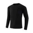 thumbnail image 1 of Mens Shirts Under $10 Mens Long Sleeve Shirt for Winter Autumn Fleece Lined Thermal Pullover Tops Performance Fishing Tee with Zip Pocket, 1 of 7