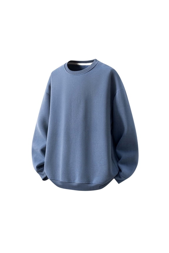 Mens Shirts Under $10 Mens Sweatshirt Casual Crewneck Long Sleeve Pullover Color Block Lightweight Loose Comfy Sweatshirt Fall Clothes