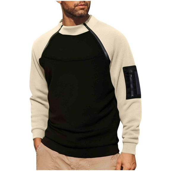 Mens Shirts Under $10 Quarter Zip Fleece Sweatshirts for Women Casual Fuzzy Warm Long Sleeve Crewneck Pullover Shirts Fall Outdoor Clothes