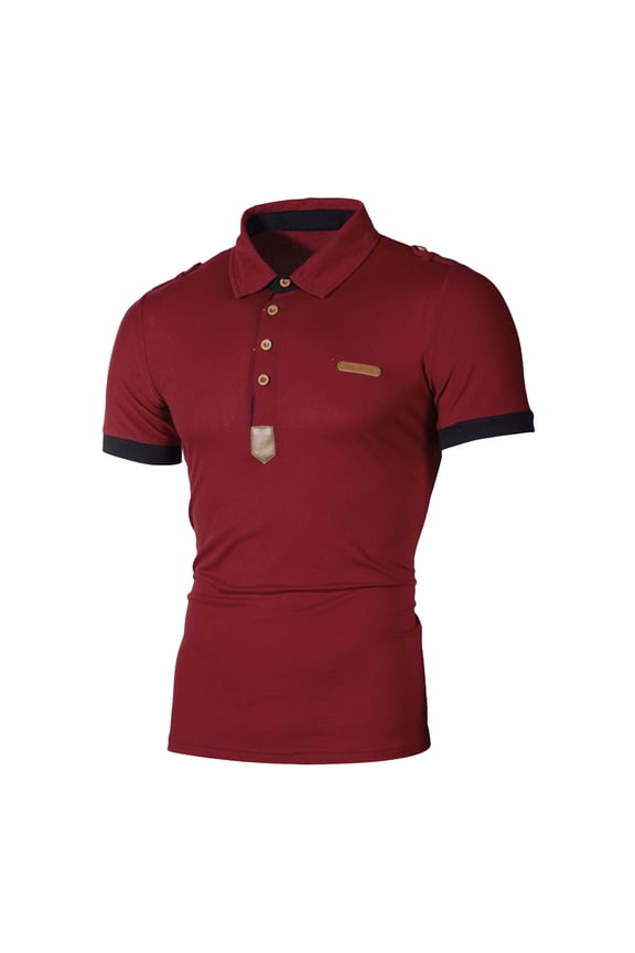 Mens Shirts Under $10 T Shirts for Men Slim Fit Stylish Bowling Golf Shirts Classic Tennis Athletic Short Sleeve Summer Workout Tee Red M