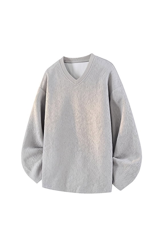 Mens Shirts Under $10 Thermal Long Sleeve T-Shirts for Men V Neck Fleece Lined Base Layer Cold Weather