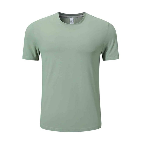 Mens Shirts Under 10 dollars! Men's Mesh Athletic Shirts Quick Dry Moisture Wicking Workout Shirts for Men Gym Exercise Short Sleeve Tee Tops Green L