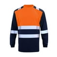 thumbnail image 1 of Mens Shirts Work Shirts for Men High Visibility Shirts Reflective Safety T-Shirt Durable for Men Long Sleeve with Black Bottom, 1 of 4