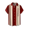 thumbnail image 1 of Mens Shirts with Pocket Button Down Loose Fit Summer Casual Tops Vintage Fifties Short Sleeve Collared Shirts, 1 of 4