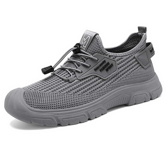 Mens Shoes,Athletic Running Shoes Lightweight Breathable Mesh Upper Soft Sole Comfortable Walking Tennis Sneakers for Casual Work Wear,Shoes for Men,Grey,9