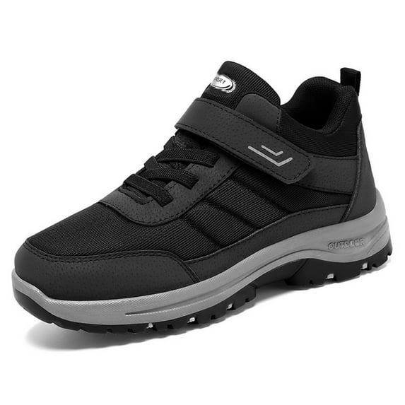 Mens Shoes,Athletic Walking Sneakers Lightweight Hook Loop Closure On Casual Outdoor Footwear for Everyday Comfort And Style,Shoes for Men,Black,8.5