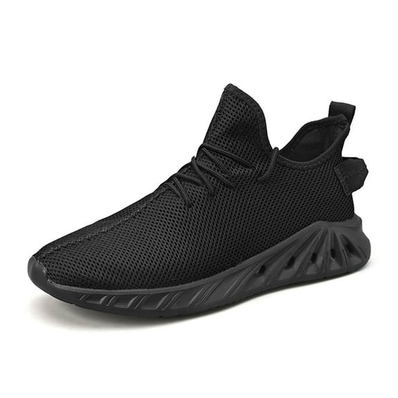 Mens Shoes,Breathable Athletic Walking Shoes Fashion Lightweight Non Design Comfortable Footwear for Spring Casual Wear,Shoes for Men,Black,8.5