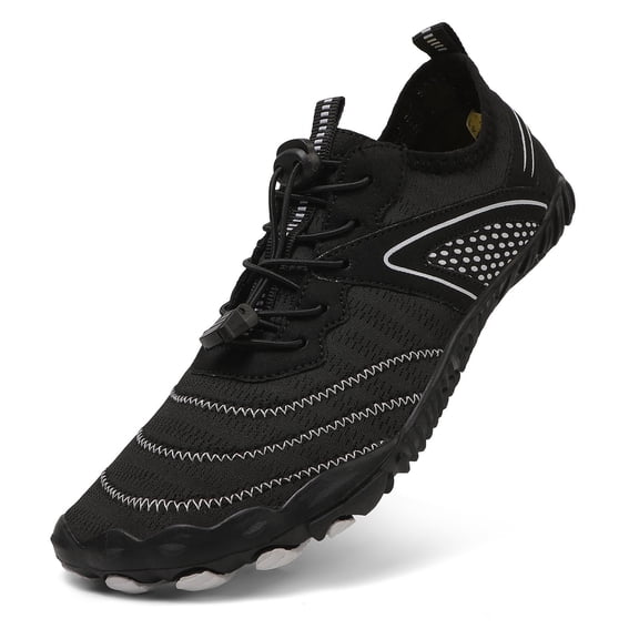 Mens Shoes,Breathable On Sneakers Casual Low Heel Lightweight Walking Shoes Water Friendly Comfortable Daily Wear Loafers,Shoes for Men,Black,9.5