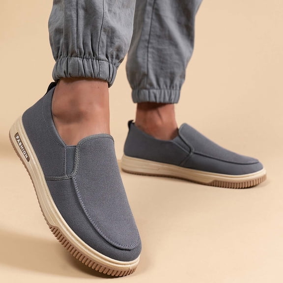 Mens Shoes,Casual Shoes Summer Linen Easy Comfortable Men Casual Shoes for Warm Weather,Shoes for Men,Z01 Grey,10