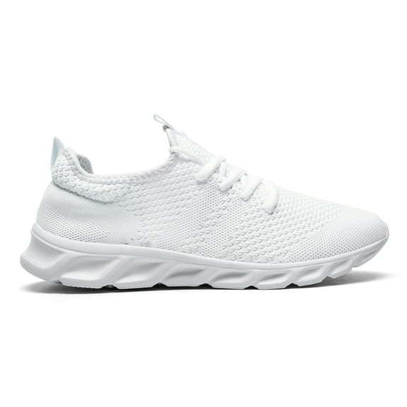 Mens Shoes Casual Sneakers Low Top Walking Shoes Breathable Mesh Sport Shoes Black Size 7