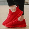thumbnail image 1 of Mens Shoes Casual Sneakers Low Top Walking Shoes Breathable Mesh Sport Shoes Red Size 6.5, 1 of 9