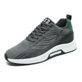thumbnail image 1 of Mens Shoes,Elevator Casual Sneakers Lightweight Breathable Mesh Trainers Lace Up Sports Footwear With Hidden Lift Heel Height Increase,Shoes for Men,Grey,9.5, 1 of 8