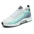 thumbnail image 1 of Mens Shoes,Elevator Casual Sneakers Lightweight Breathable Mesh Trainers Lace Up Sports Footwear With Hidden Lift Heel Height Increase,Shoes for Men,White,10.5, 1 of 9