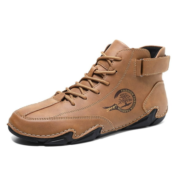 Mens Shoes,Fashion High Top Ankle Boots Outdoor Comfort Casual Walking Sneakers for Everyday Wear,Shoes for Men,Brown,10