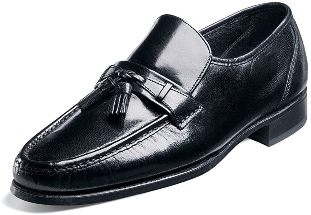 Mens Shoes Florsheim Como Black Leather Dressy Slip on Extra Comfort ...
