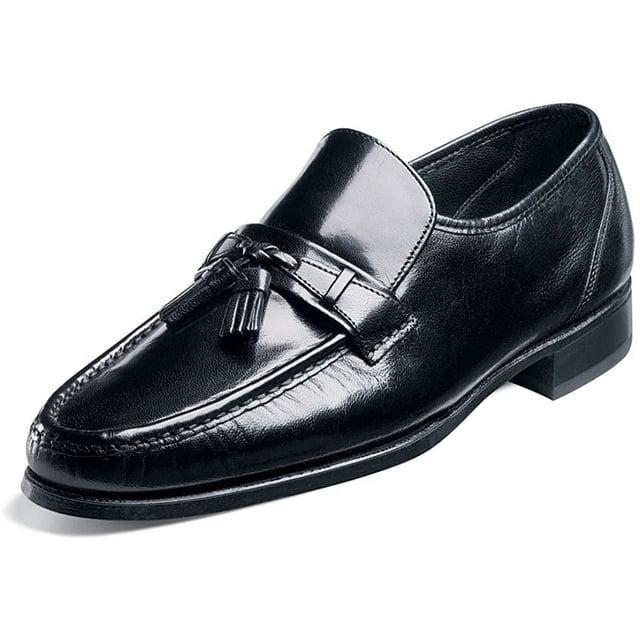 Mens Shoes Florsheim Como Black Leather Dressy Slip on Extra Comfort 17090-01 US Shoe Size (Men's): 9, Width: Extra Wide (EEE)