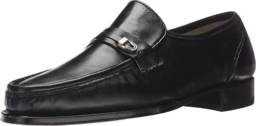 Florsheim Imperial Mens Black Leather Bit Loafers 14 B 17116-01 Moc Toe Shoes Como Moc Toe Bit Loafer Men main image 2