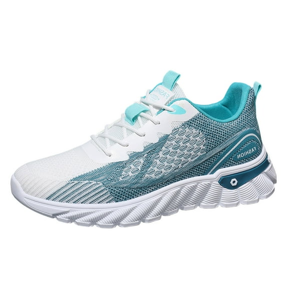 Mens Shoes,Fly Weaving Sneakers Breathable Casual Running Sports Mesh Shoes for and Everyday Wear,Shoes for Men,White,7.5