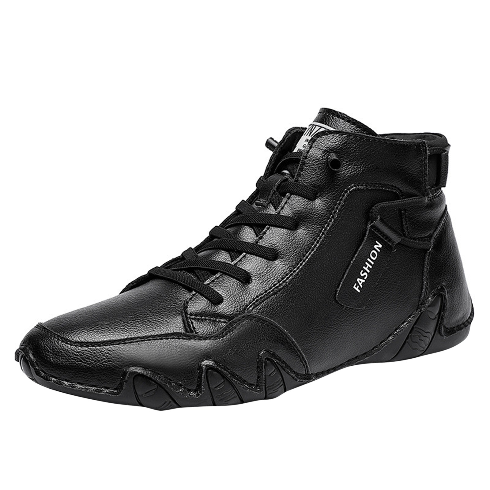 Mens Shoes High Top Lace Up Leather Shoes Sport Shoes Casual Shoes Mens