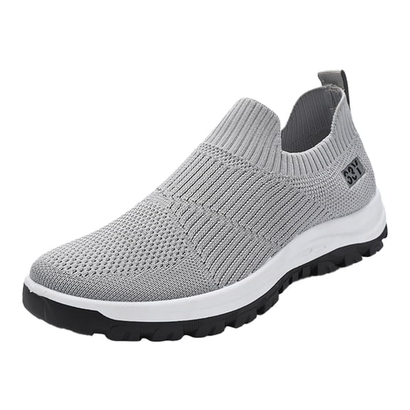 Mens Shoes,Korean Style Spring Casual Sneakers Lightweight Athletic Footwear Breathable Mesh Upper Comfortable Daily Walking Shoes,Shoes for Men,Grey,9