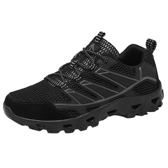 Mens Shoes,Lightweight Adventure Running Sneakers for Men With Hand Drawn Artwork Non Outdoor Trekking And Walking Footwear Comfort Hiking Shoe Design,Shoes for Men,Black,10