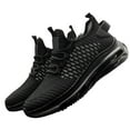 thumbnail image 1 of Mens Shoes,Lightweight Breathable Knit Athletic Sneakers With Thick Sole for Outdoor Casual Walking And Running Comfort Shoes,Shoes for Men,Black,11, 1 of 7