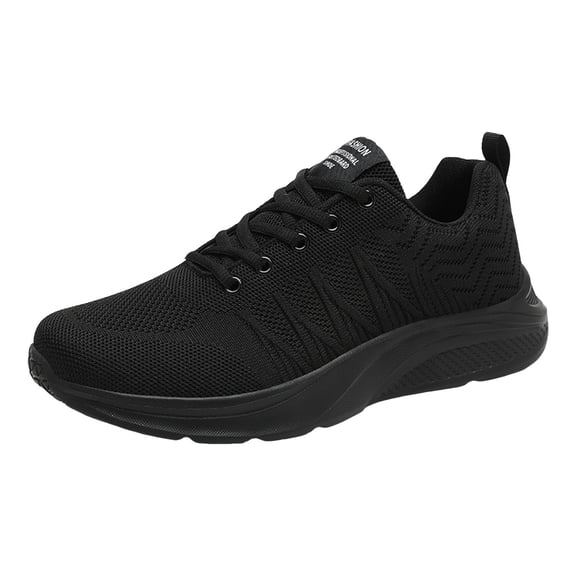 Mens Shoes,Men Fashion Pattern Mesh Breathable Comfortable Non Casual Sports Sneakers for Daily Wear and,Shoes for Men,Black,10.5