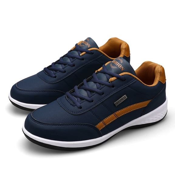 Mens Shoes,Men Heel Running Shoes Soft Sole Round Toe Breathable Western Fashion Athletic Footwear for Everyday Wear,Shoes for Men,Dark Blue,11