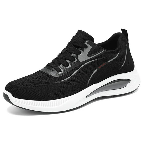 Mens Shoes,Mens Athletic Sneakers for With Advanced Breathable Fabric And Supportive Thick Sole Design for All Day Comfort,Shoes for Men,Black,8