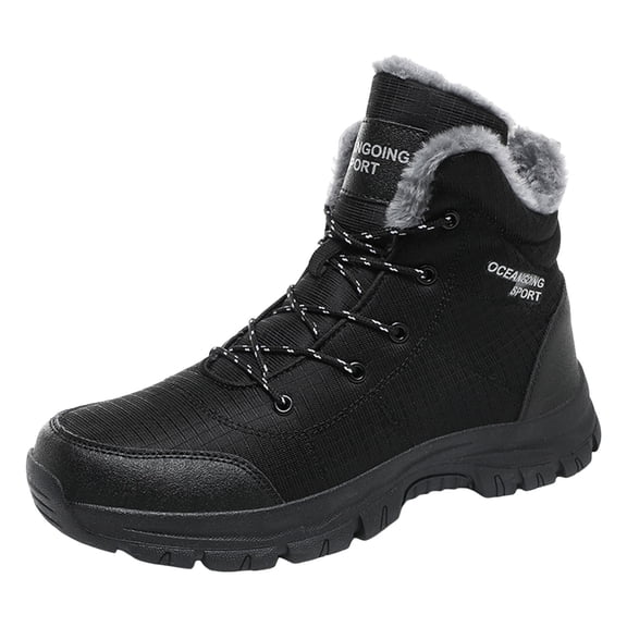 Mens Shoes,Outdoor Adventure Footwear Non Athletic Sport Shoes Lace Up Mountaineering Running Sneakers,Shoes for Men,Black,13