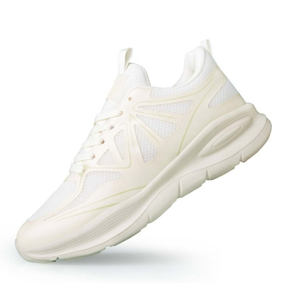 Mens Shoes,Sneakers for Travel and Casual Wear with Thick Comfortable Sole Design,Shoes for Men,White,7.5