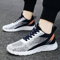 thumbnail image 1 of Mens Shoes,Sports Shoes Fashion Spring Summer Flat Soft Bottom Lace Up Shoes for Casual,Men Shoes,Z01 Blue,44, 1 of 8
