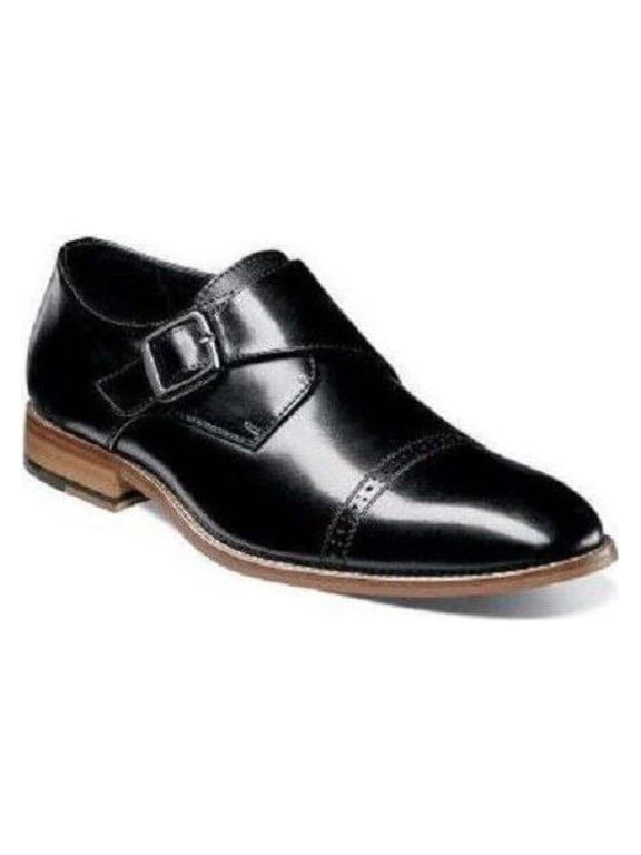 Mens Shoes Stacy Adams Desmond Monk Strap Black Leather 25162-001