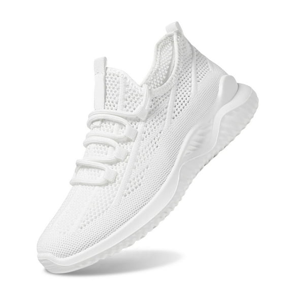 Mens Shoes,Walking Shoes Lightweight Athletic Running Footwear Gym Training Comfortable Sneakers for Workout,Shoes for Men,White,8.5