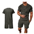 thumbnail image 1 of Mens Short Set 2 Piece Outfits Casual T Shirts & Shorts Summer Outfits for Men Beach Outfit Mens Matching Set, 1 of 9