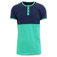 thumbnail image 1 of Mens Short Sleeve 100% Cotton Henley Tees, 1 of 7