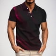 thumbnail image 1 of Mens Short Sleeve Blouse Lapel Neck Tops Casual Vintage Polo Shirt Trendy Pullover Tops Clothing Outfit Summer 2025, 1 of 4