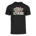 thumbnail image 1 of Mens Short-Sleeve Born to Hunt Forced to Work T-Shirt - Black - Large, 1 of 1