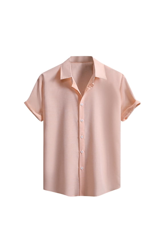 Mens Short Sleeve Button Down Shirt Business Casual Tops Wrinkle Free Lightweight Quick Dry Regular Fit Untucked Shirts Summer Holiday Outfits