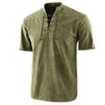 thumbnail image 1 of Mens Short Sleeve Button Down Shirt Men's Short Sleeve Button Up Mens Linen Shirts Short Sleeve Men's Summer T Shirts Clearance Sales, 1 of 2