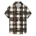 thumbnail image 1 of ZQUUVOU Mens Short Sleeve Button Down Vintage Plaid Shirts Casual Regular Fit Plaid Shirts Collar Summer Beach Shirts B-Multicolor, 1 of 5
