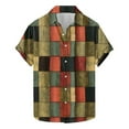 thumbnail image 1 of ZQUUVOU Mens Short Sleeve Button Down Vintage Plaid Shirts Casual Regular Fit Plaid Shirts Collar Summer Beach Shirts C-Multicolor, 1 of 5
