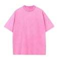 thumbnail image 1 of Mens Short Sleeve Button Shirts Men's Oversized Cotton T-Shirts Loose Fitting Vintage Washed Tee Unisex Short Sleeve Casual Tee Shirts Tops M, 1 of 7