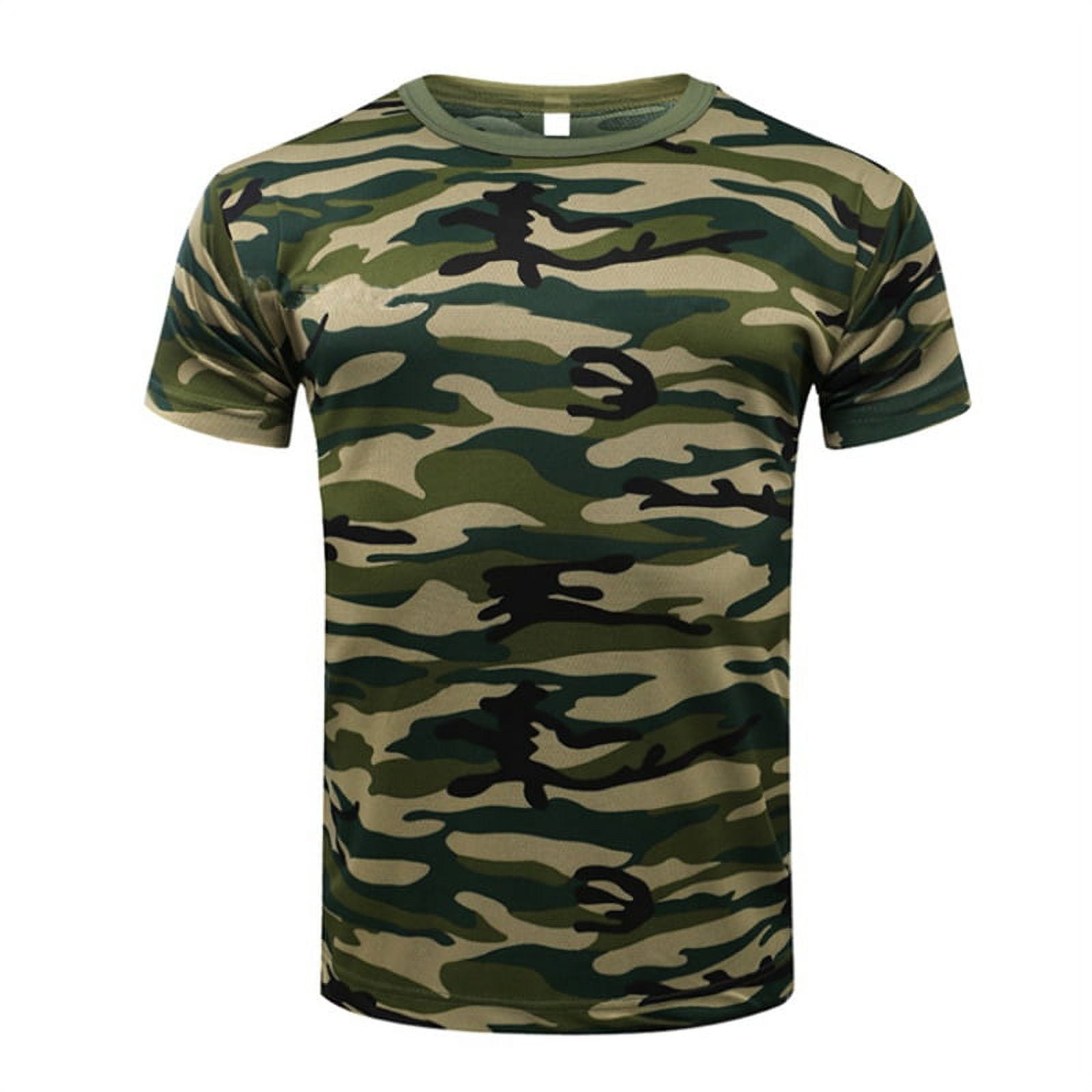 Men's Tactical Short Sleeve T Shirt Army Summer Quick Dry Wicking Casual  Shirt