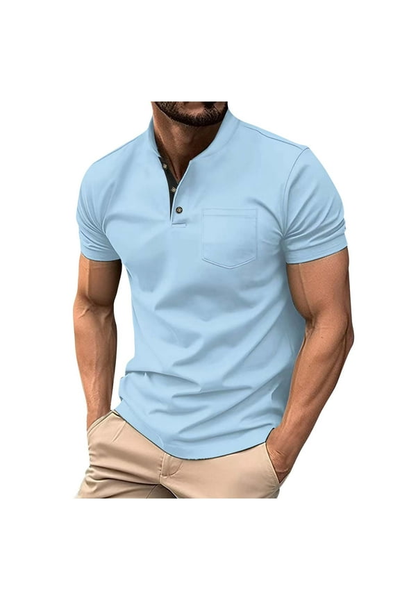 Mens Short Sleeve Casual Shirts Cotton Short Sleeve Button Down Men Mens Summer Dress Shirt Short Sleeve Button Down Men Linen Men Shirts Clearance Sale Short Sleeve