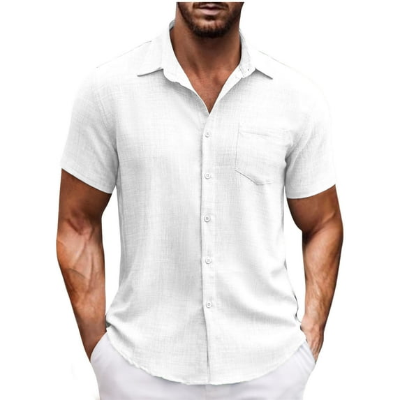 Mens Short Sleeve Casual Shirts Mens Shirts Summer Mens Summer Dress Shirt Men Summer T Shirts Spring Savings 2025