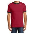 thumbnail image 1 of Mens Short Sleeve Core Cotton Soft Classic Ringer Tee Red/Jet Black Large, 1 of 6