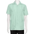 thumbnail image 1 of Mens Short Sleeve Cotton Blend Guayabera Shirt, 1 of 2